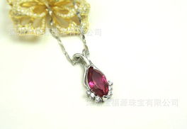 925純銀紅剛玉項鏈 韓國飾品批發(fā)市場的性價比之選